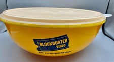 Vintage 90s Blockbuster Tupperware Popcorn Bo...