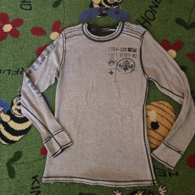 Affliction Mens REVERSIBLE Long Sleeve Shirt Size Large