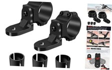 UTV Whip Mount for 1.5"- 2" Roll Cage Clamp 360 Adjustable Aluminum Black