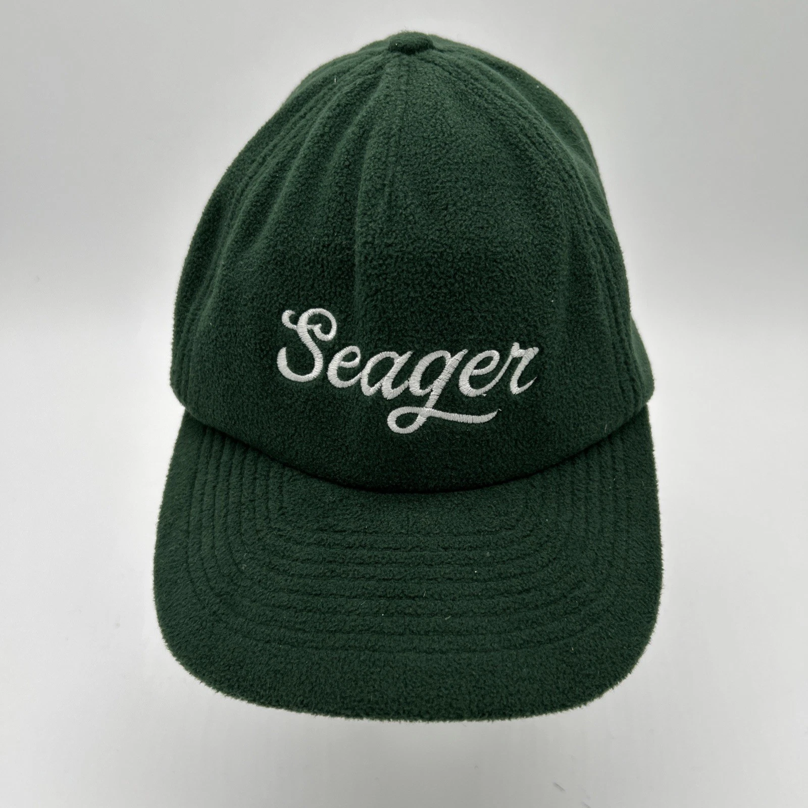 Seager Hat Green Embroidered Dadhat Snapback Fleece