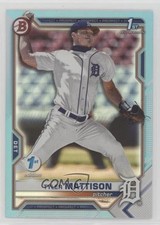 2021 Bowman Draft 1st Edition Sky Blue Foil Tyler Mattison #BD-58 0q0