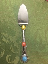 Oneida Stainless Steel Pastry Server Pie Server Cake Server W Color Stones EUC
