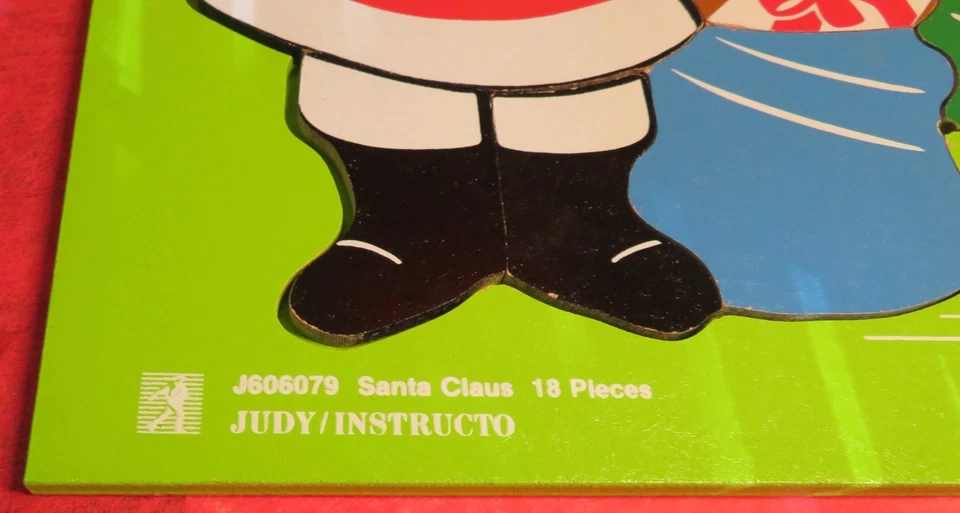 Judy Instructo 1988 Santa Claus Puzzle Vintage Complete 18 Pc J606079 Complete - Image 4 of 4