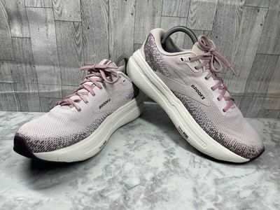 Brooks Sneakers Women 9B Ghost Max 2 Running Shoes Beige Pink Gym Trainers