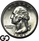 1941-D Washington Quarter Choice Unc