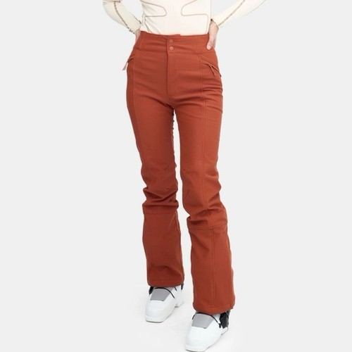 HALFDAYS Emma Soft Shell Snow Pants Size L Short Rust NEW