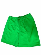 VTG 70s Kelly Green Polyester Disco Shorts High Waist Retro Mod Lounge Shorts 18