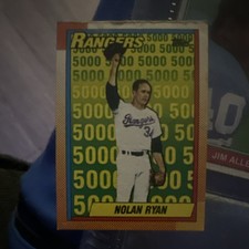 Topps Nolan Ryan 1990 Texas Rangers Base Set #1 MLB Baseball Card