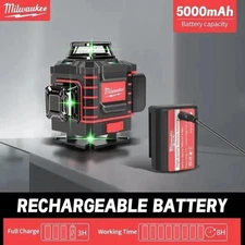 Milwaukee 4D 16 Lines Green Beam 360° Self-leveling Laser Levels Tool (EU)