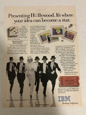 1991 IBM Hollywood Computers Print Ad Advertisement Advert Vtg pa8
