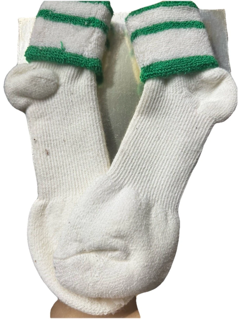 “80s retro gym / Stranger Things vibe- Original Socks From 80S W Tag - Green