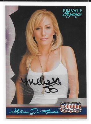 2007 Donruss Americana Melissa Jo Hunter AUTO Signed SP /1250 Joe Millionaire