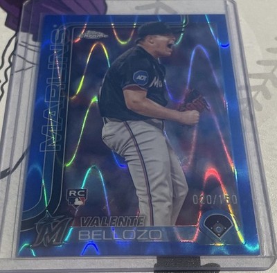 2025 Topps Chrome - Valente Bellozo #122 Blue RayWave Refractor /150 (RC)