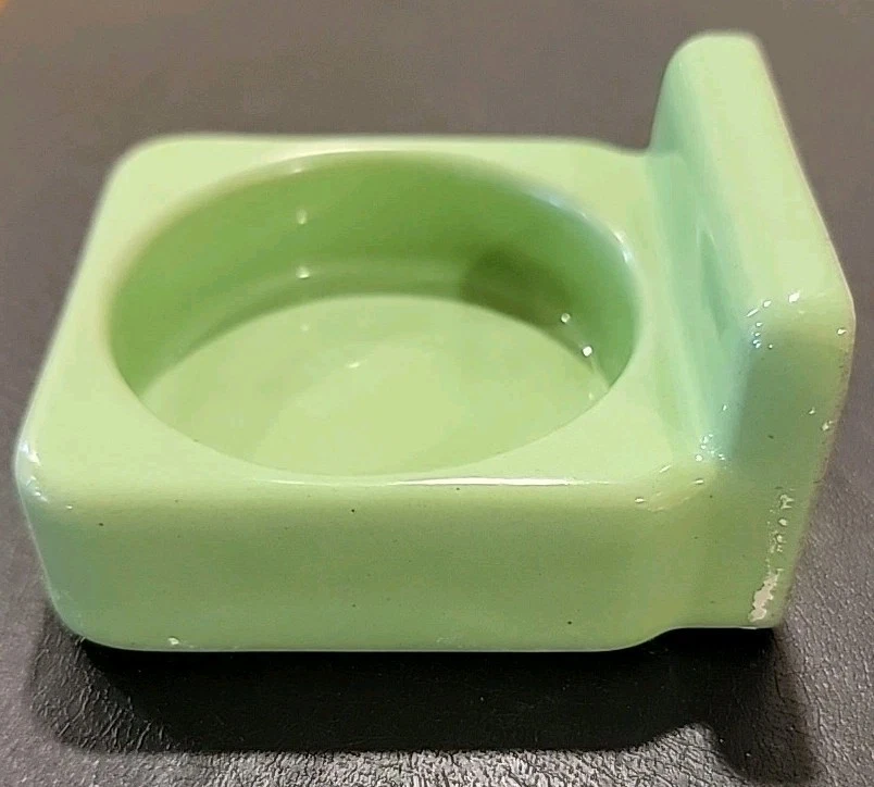 Винтажный жадеитовый керамический фарфоровый настенный стакан держатель для ванной зеленый - Изображение 3 из 4