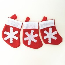 12PCS 4/6/ Christmas Silverware Holder Bag Cutlery Tableware Santa Socks Decor