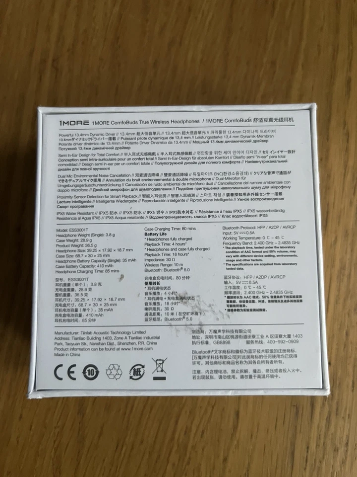 1MORE ComfoBuds Mini Hybrid Active Noise Cancelling Earbuds, in-Ear Headphones - Image 2 of 2