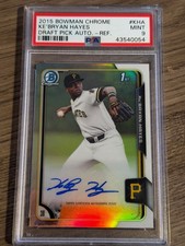 2015 Bowman Chrome Draft Autographs Ke'Bryan Hayes Refractor PSA 9