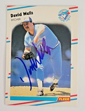 DAVID WELLS Signed 1988 Fleer Update #U-69 Toronto Blue Jays Card Autograph