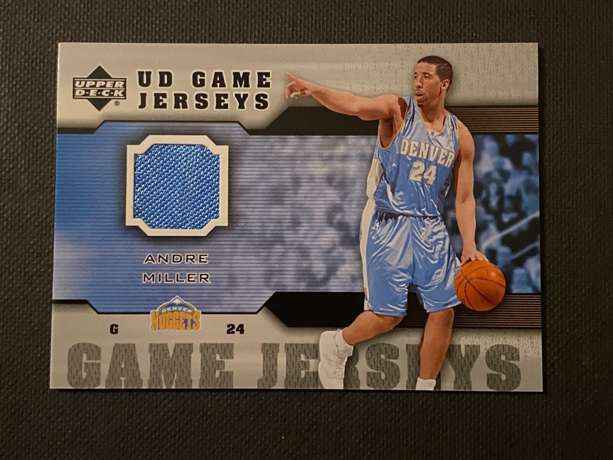 2005-06 Upper Deck UD Game Jerseys ANDRE MILLER Jersey Card Denver Nuggets  GJ-AM