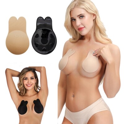 Silikon Push-Up Klebe-BH selbstklebend unsichtbar Bra rückenfrei Dessous S/M/L