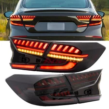 Full LED Smoked Tail Light For Honda Accord 2018-2020 Rear Lamp Assembly LH+RH