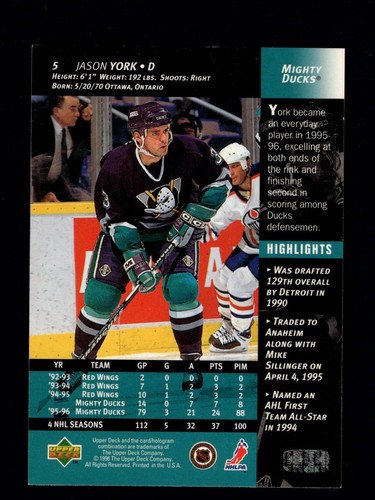 1996-97 Upper Deck Series 1 Base Hockey Cards You Pick - Picture 35 of 1,021
