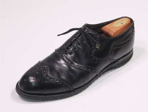 FootJoy 5518 Golf Shoes Men’s 10 D Black Leather Wingtip Dress Style Oxford
