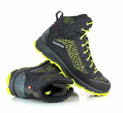 DACHSTEIN SUPER LEGGERA GTX Hiking Boots Men 10 Graphite Sulphur Yellow NEW