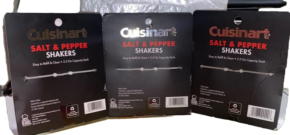 NUEVO Juego de coctelera de sal y pimienta Cuisinart base de vidrio, acabado negro Foto 3 de 4