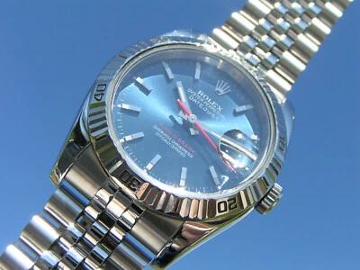 ROLEX 116264 DATEJUST TURN O GRAPH Turn o Graph Stahl WG 18k blaues Zifferblatt - Bild 1 von 4
