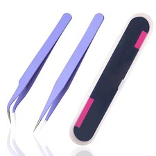 2 Pieces Sticker Tweezers Cute Craft Tweezers for Stickers Scrapbooking Vinyl...