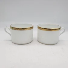 Richard Ginori Dorato Porcelain Flat Cup 2 Italy G-92 ~ No Saucer