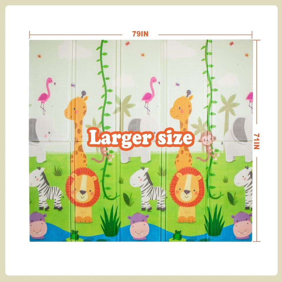 Foldable Baby Play Mat,Extra Large，Waterproof，Foam with Travel Bag eBay