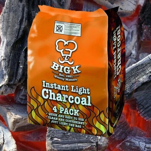 Big K Instant Light Lumpwood Charcoal Bags Instant BBQ Charcoal