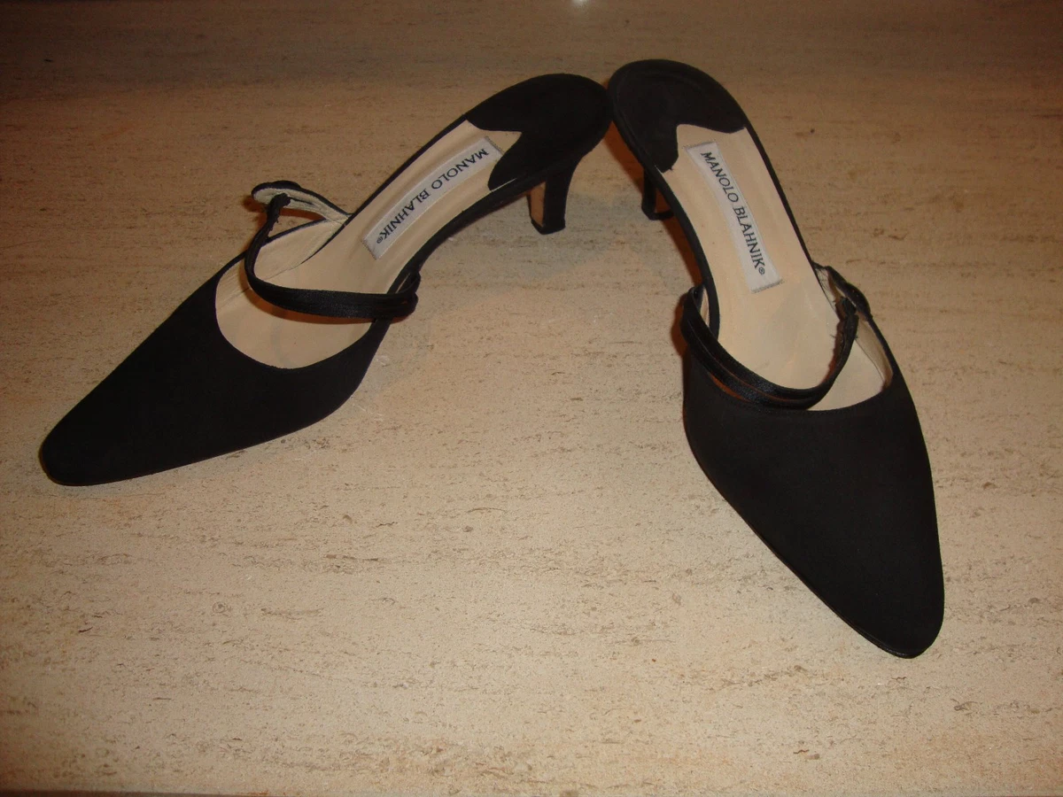 Manolo blahnik kitten heel mules sale
