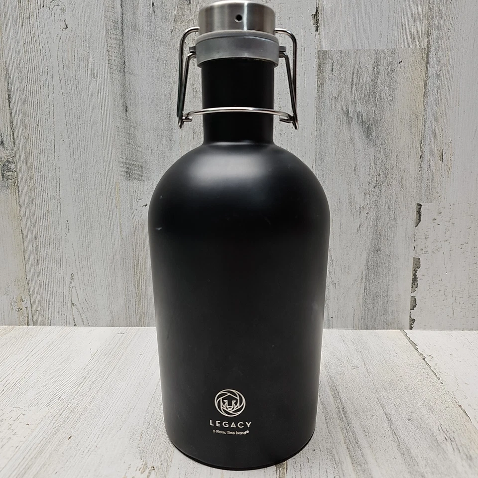 Cerveza de metal Growler’s Legacy Picnic Time de 2-64 oz con bolsa aislada nueva con etiquetas Foto 2 de 4