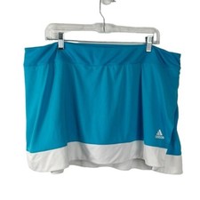 Adidas Cima365 Skort Women's XL Turquoise Blue Knit Skirt + Shorts EUC