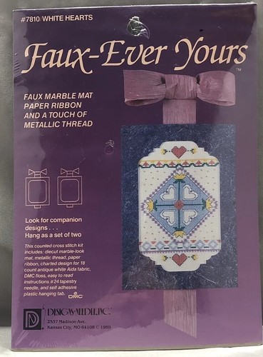 4 VTG 1989 Faux-Ever Yours Counted Cross-Stitch Embroidery Kits 5"X7" NEW - Picture 5 of 10
