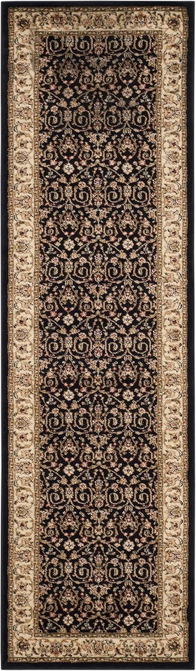 Lyndhurst Collection Runner Rug - 2'3" X 8', Black & Ivory, Traditional Oriental - Image 2 of 4