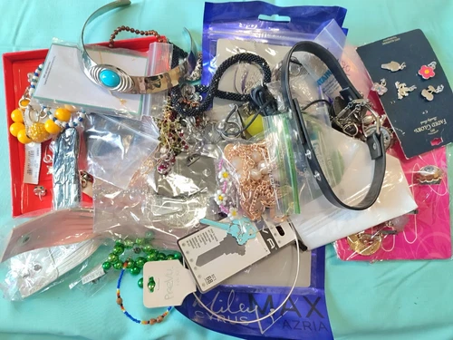 5 lb Vtg To Mod Costume Jewelry Lot Craft Wear Repurpose Tangled Bulk