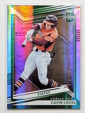 2022 Panini Elite Extra Edition Gavin Cross Green Status /499 #9 KC Royals