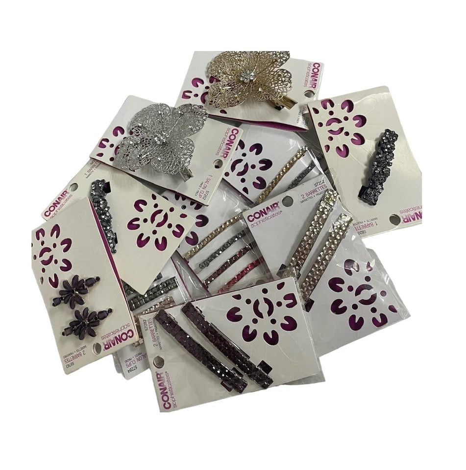 Lot Of 50 New Conair Hair Accessories Barrettes, Bobby Pins And More, Assorted - Image 3 of 4