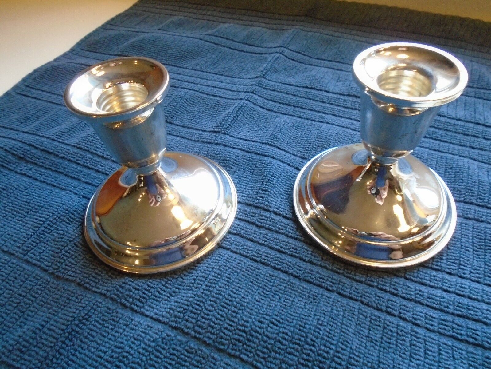 High quality new Vintage Pair Translated Of Towle Sterling Holders #700 Candle Silver Stick