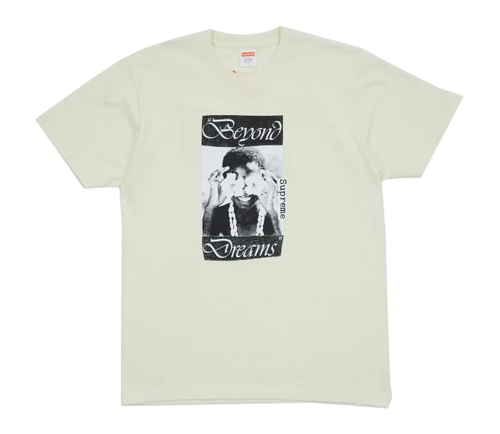 T shirt Supreme Beyond Dreams jaune pâle taille XL DS/neuf rare FW16