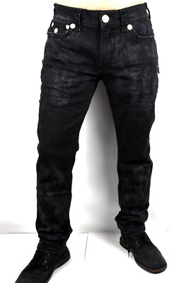 True Religion Rocco Scorpius Black Wash Super T Relaxed Skinny Jeans - 107837