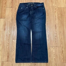 Helix Y2K Baggy Dark Wash Blue Skater Grudge Jeans Size 36x32