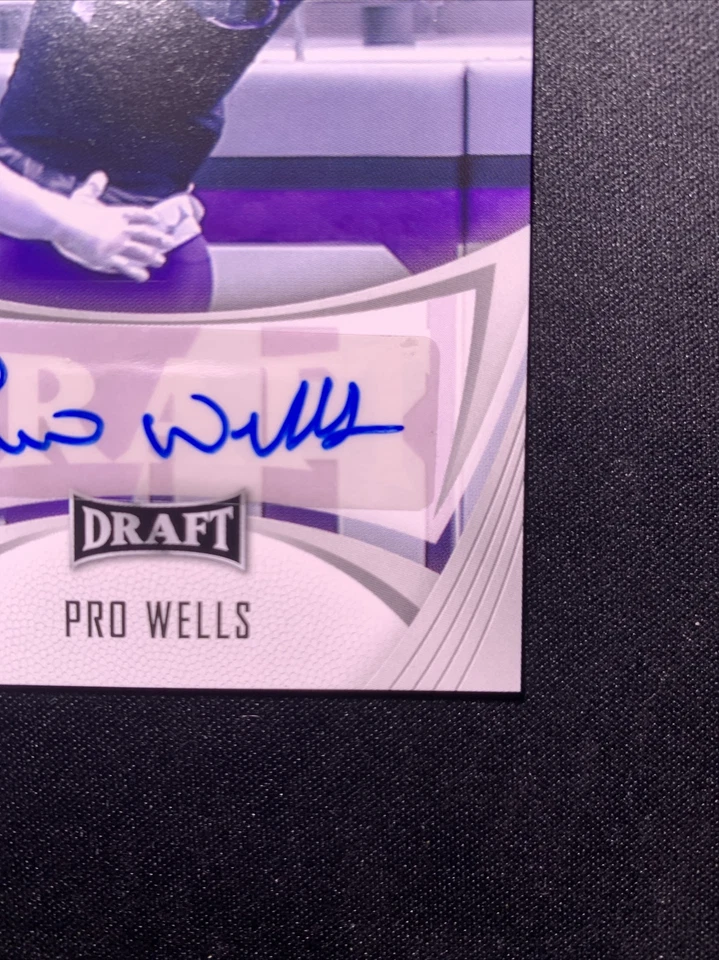 PRO WELLS 2021 LEAF DRAFT Rc Autograph Auto - Image 4 of 4