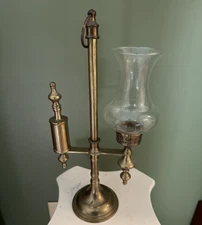 Antique Brass Candlestick w/Counterweight
