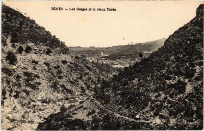 Old postcard AK ALGERIA TENES Les Gorges et le Vieux Tenes (1189856)