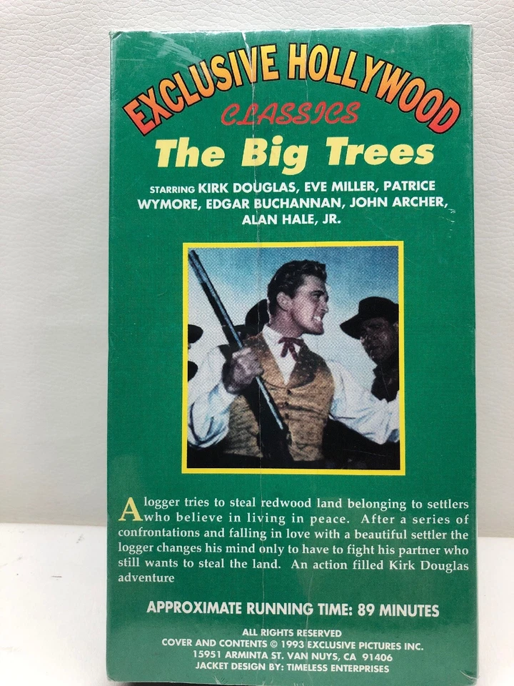 Exclusive Hollywood Classics The Big Trees Kirk Douglas,Eva Miller Vhs Tape 1631 Foto 2 de 3